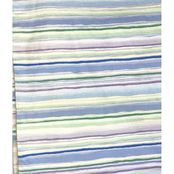 Custom Made Luxury Valances Short Curtains Wavy Stripe Multicolor Pastels Set 3 - Picture 2 of 7